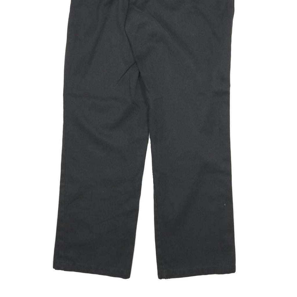 DICKIES Mens Cotton Blend Black Regular Fit Straight Trousers W30 L30 Workwear