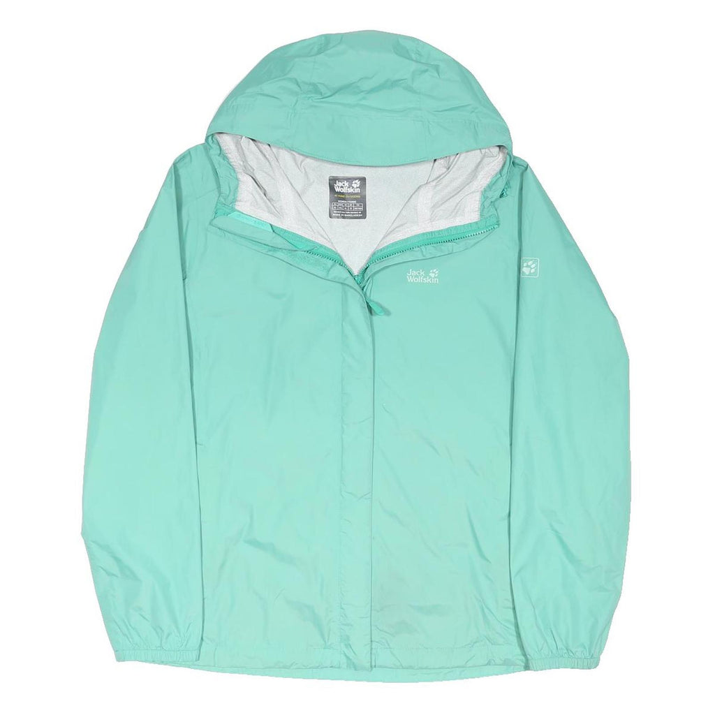 JACK WOLFSKIN Womens Blue Waterproof Outdoor Jacket UK 18 Polyester Blend Zip