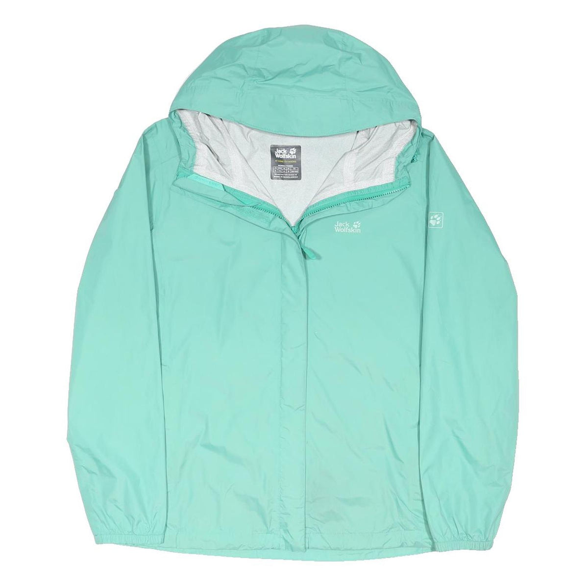 JACK WOLFSKIN Womens Blue Waterproof Outdoor Jacket UK 18 Polyester Blend Zip