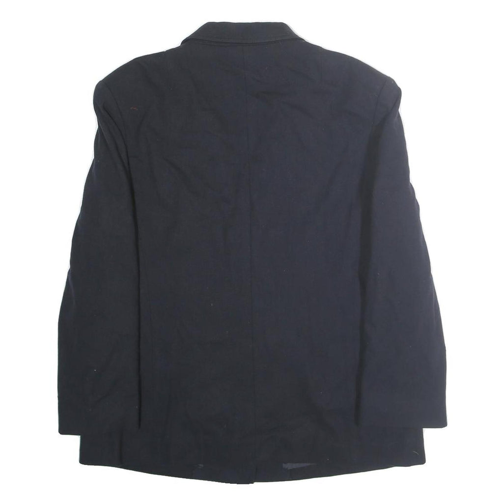 RICHARD MULLER Womens Black Wool Classic Button Jacket L Tailored Plain