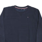 TOMMY HILFIGER Womens Navy Blue Crew Neck M Sweatshirt Logo Cotton Blend