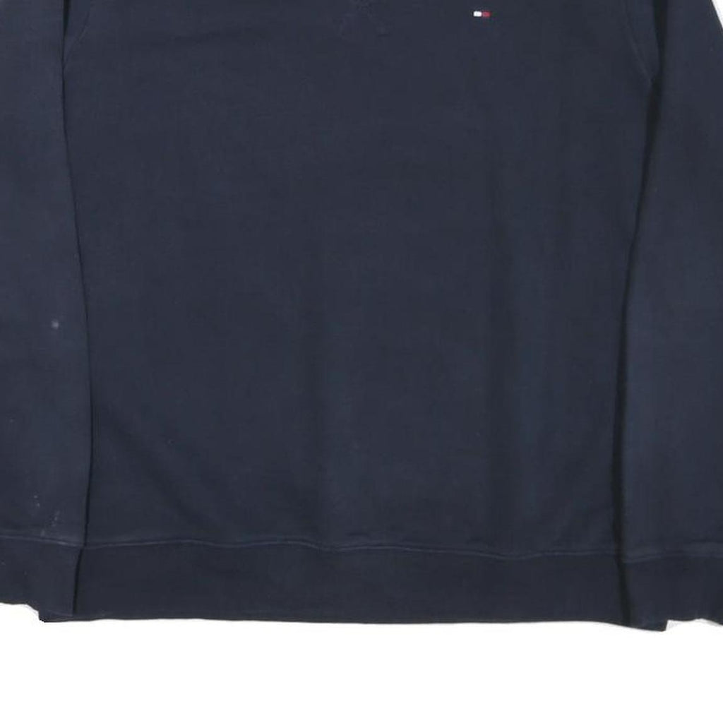 TOMMY HILFIGER Womens Navy Blue Crew Neck M Sweatshirt Logo Cotton Blend