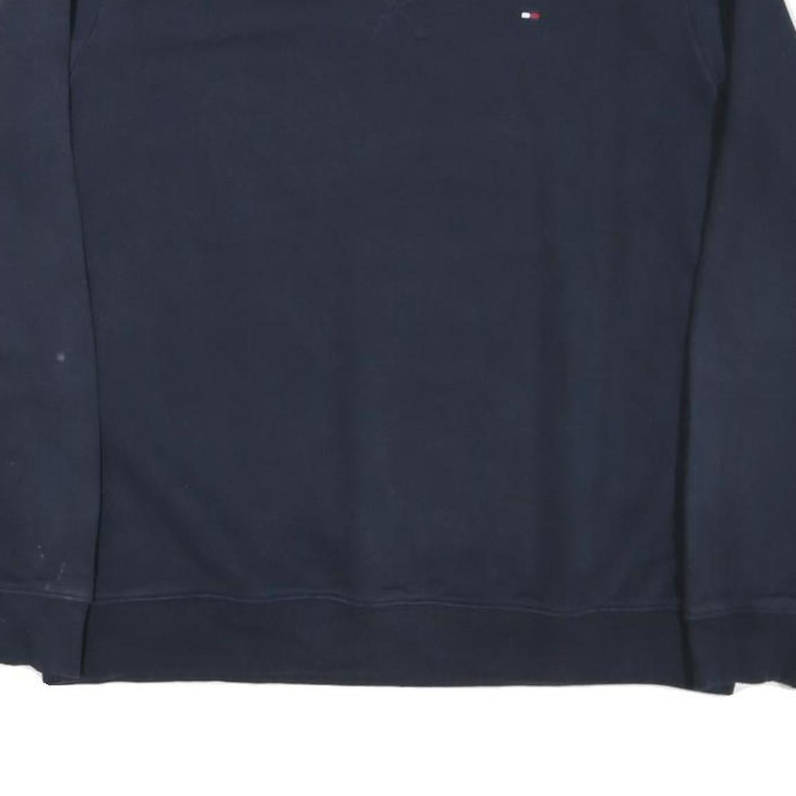 TOMMY HILFIGER Womens Navy Blue Crew Neck M Sweatshirt Logo Cotton Blend