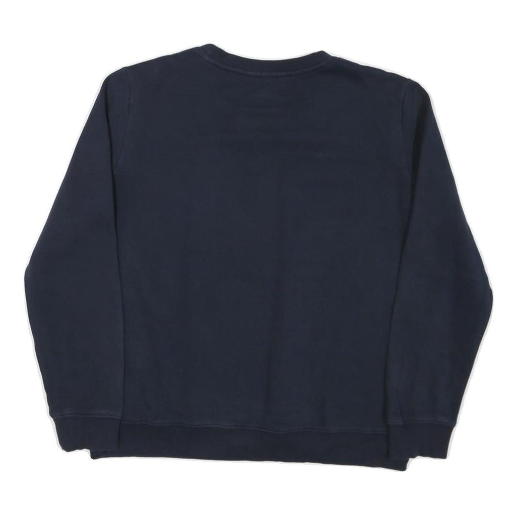 TOMMY HILFIGER Womens Navy Blue Crew Neck M Sweatshirt Logo Cotton Blend