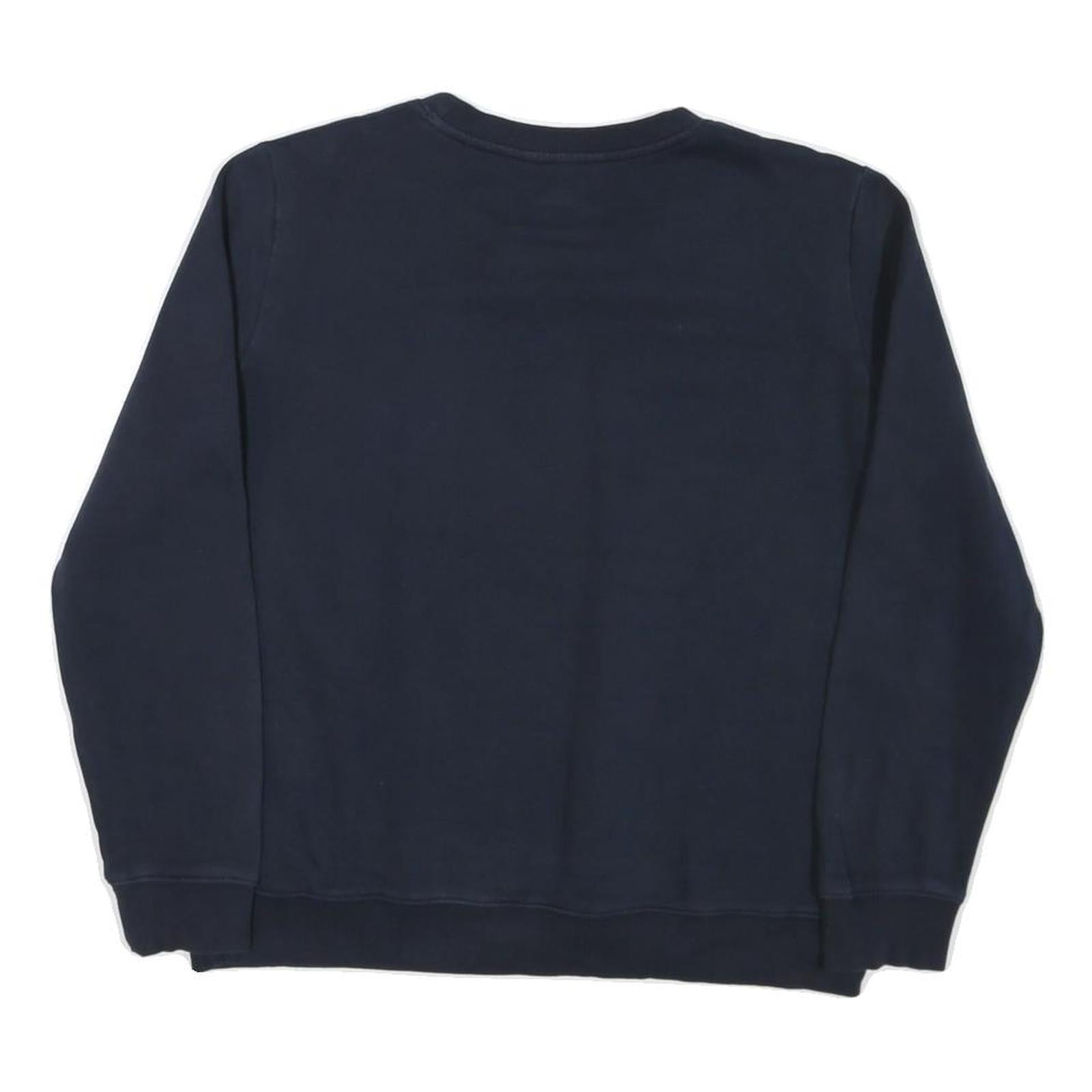 TOMMY HILFIGER Womens Navy Blue Crew Neck M Sweatshirt Logo Cotton Blend