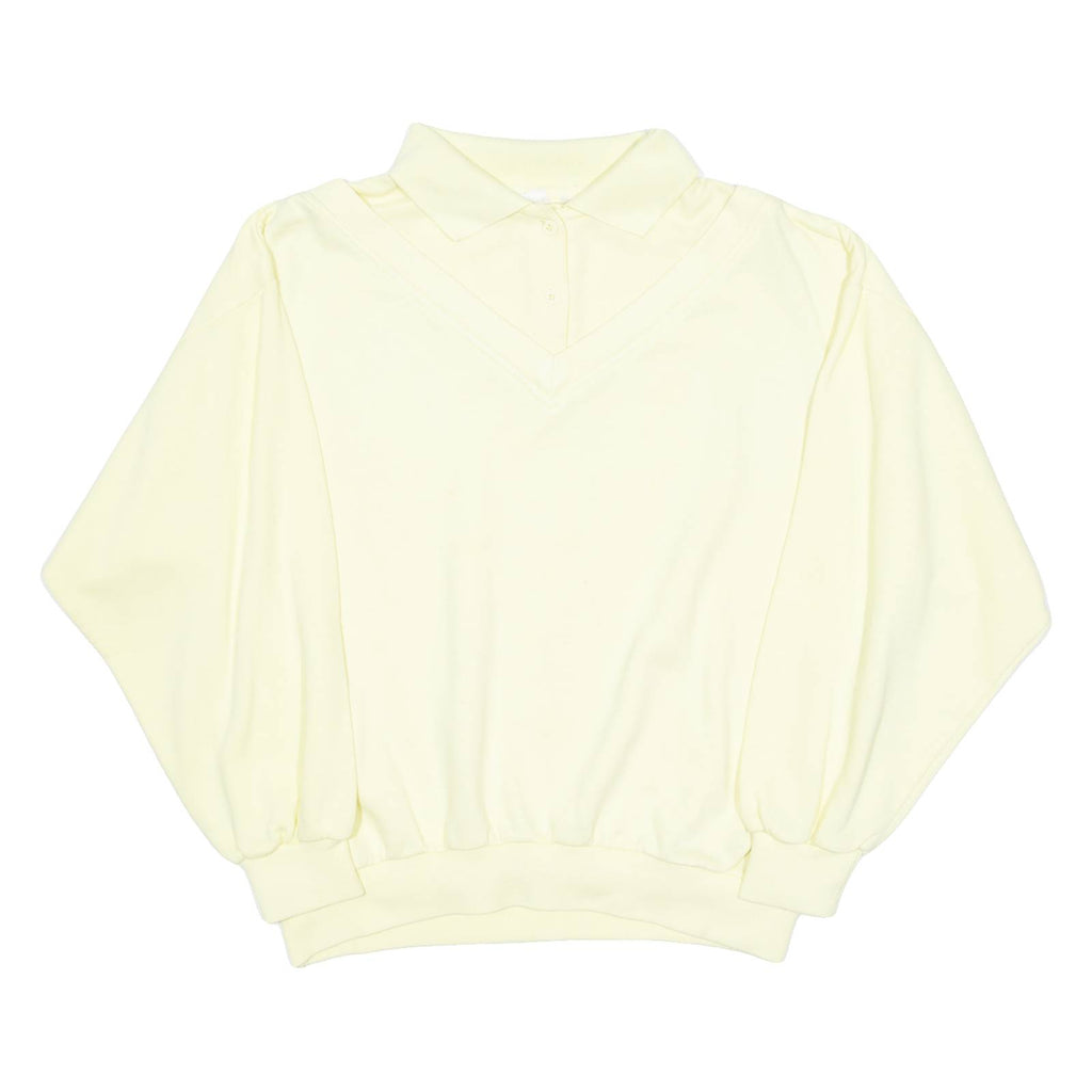 Womens Sweatshirt Yellow Collared M