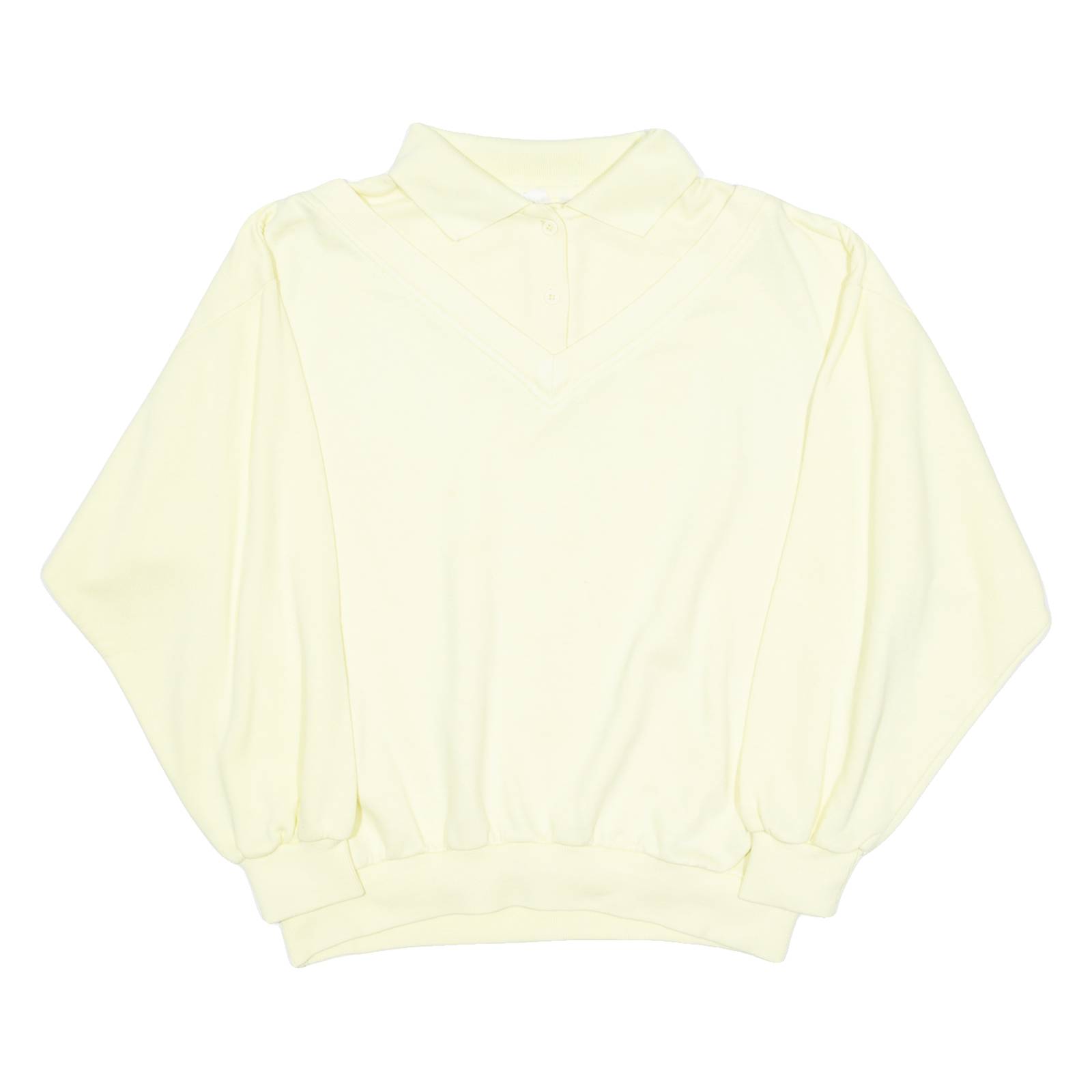 Womens Sweatshirt Yellow Collared M