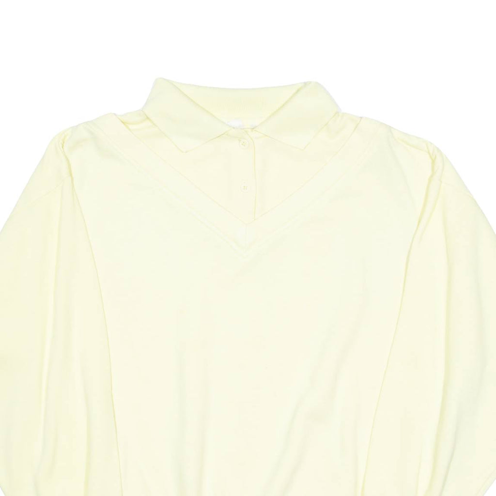 Womens Sweatshirt Yellow Collared M