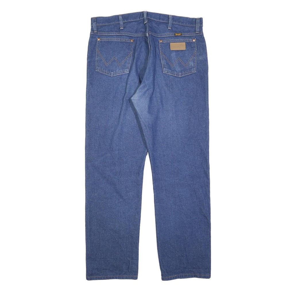 WRANGLER Mens Regular Blue Denim Jeans W36 L31 Classic Zip Cotton Blend Pockets