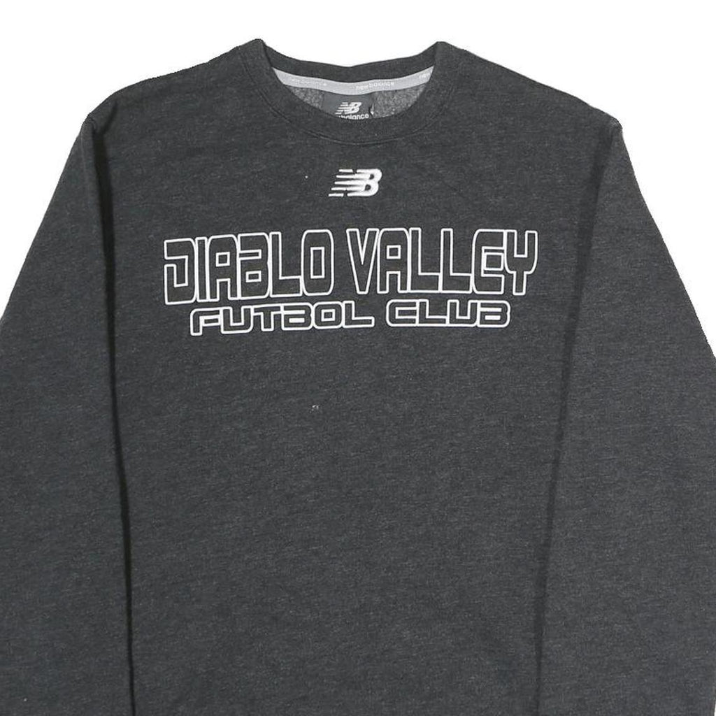 NEW BALANCE Womens Charcoal Diablo Valley Futbol Club Crew Neck M Sweatshirt