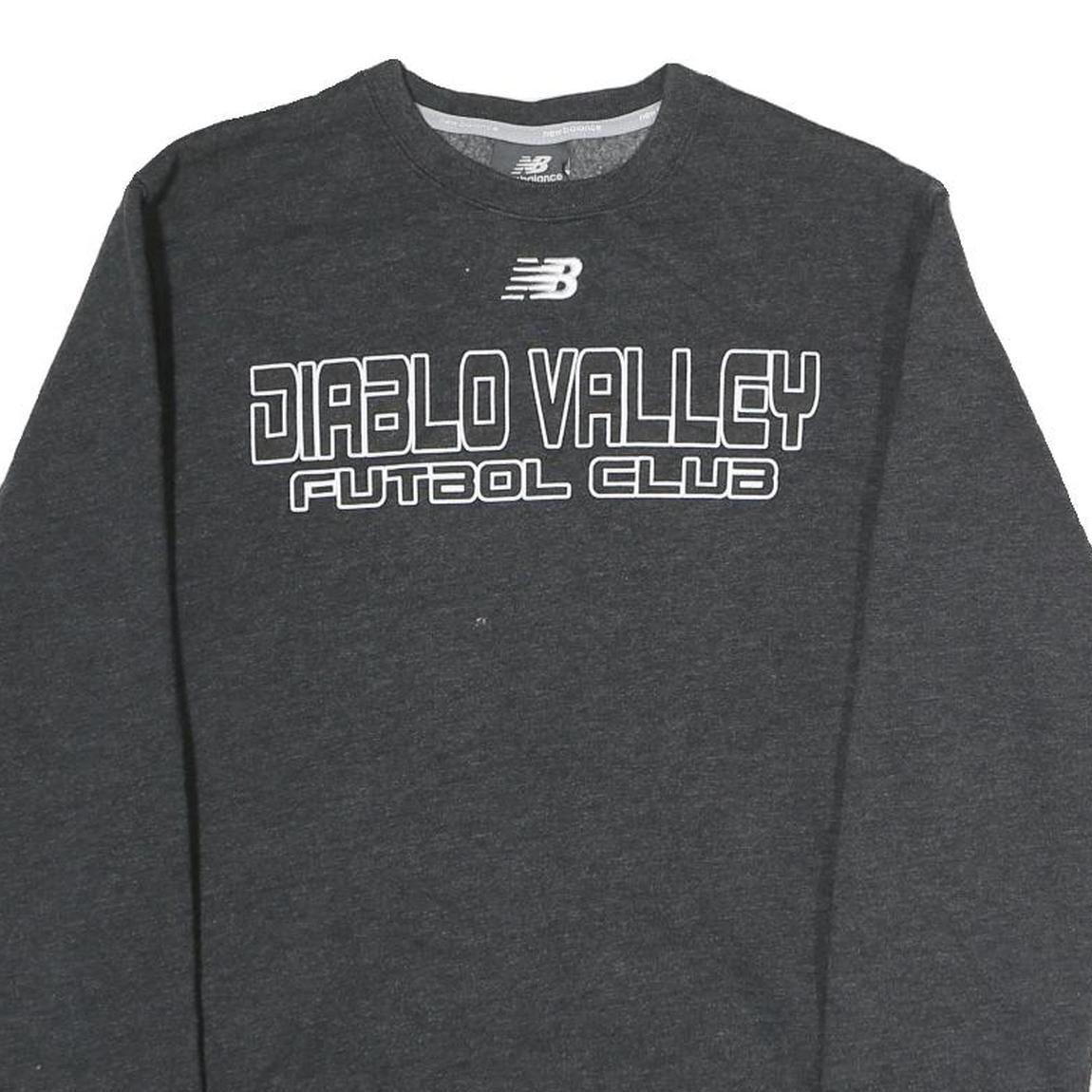 NEW BALANCE Womens Charcoal Diablo Valley Futbol Club Crew Neck M Sweatshirt