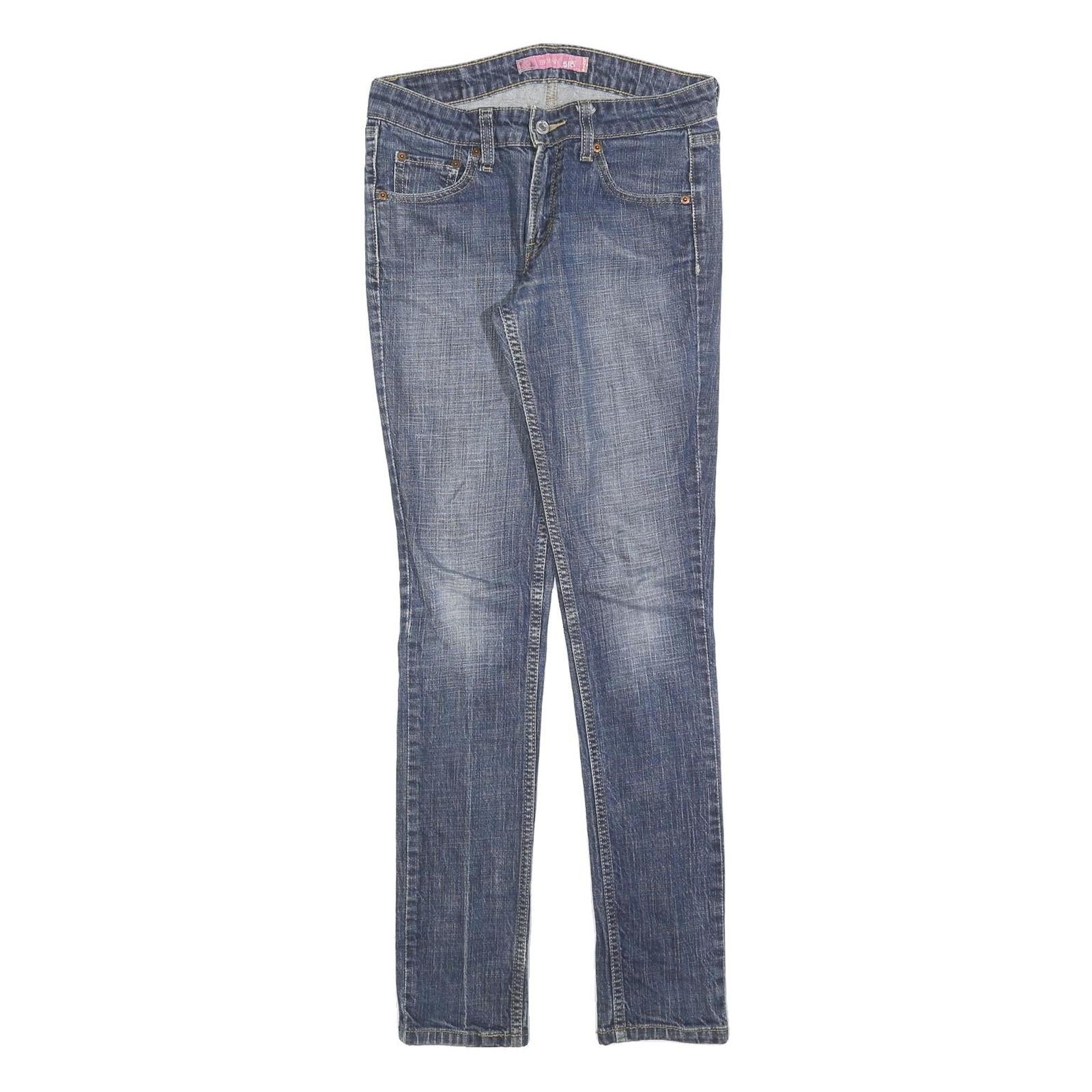 LEVI'S 518 Womens Jeans Blue Slim Skinny Denim Medium W28 L32 Stretch Classic