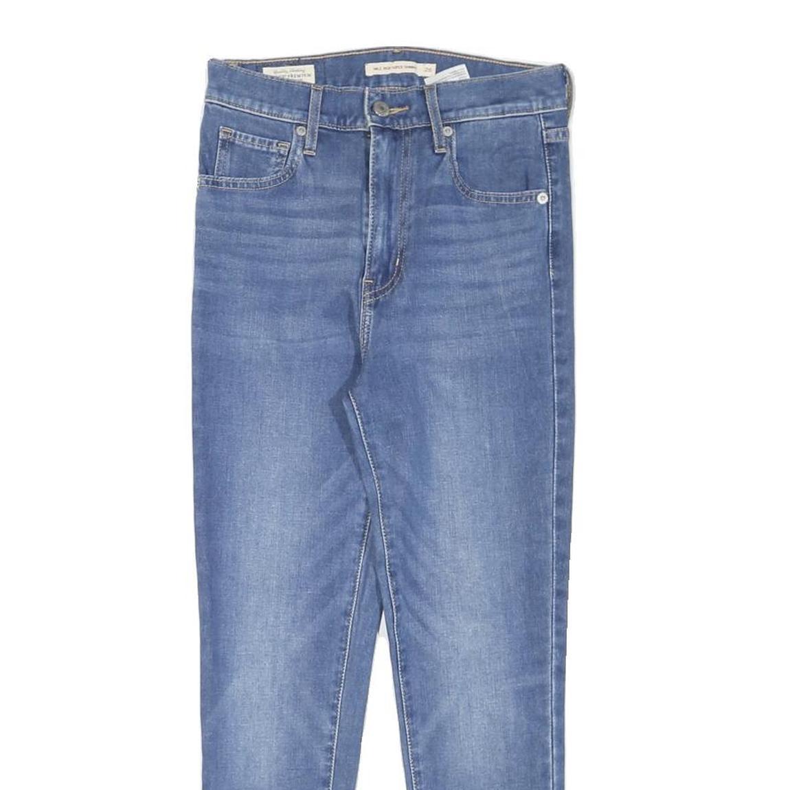 LEVI'S Womens Jeans Blue Regular Skinny Denim Light W26 L24 Classic Zip