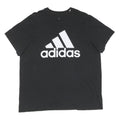 ADIDAS Mens Black Cotton Graphic T-Shirt XL Short Sleeve Crew Neck Sports Logo