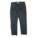 LEVI'S 501 Mens Jeans Black Regular Straight Denim W32 L27 Button Cotton Blend