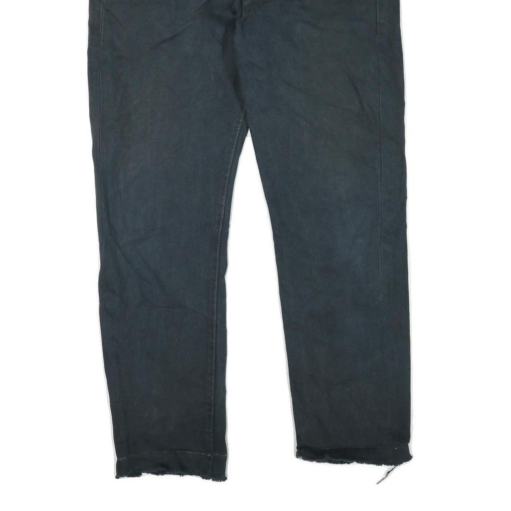 LEVI'S 501 Mens Jeans Black Regular Straight Denim W32 L27 Button Cotton Blend