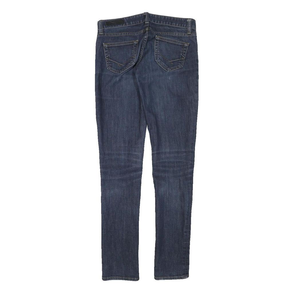 VANS Womens Blue Slim Skinny Denim Jeans W29 L31 Stretch Cotton Blend Zip