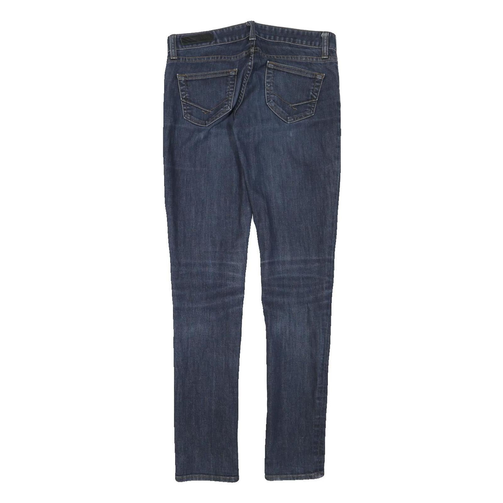 VANS Womens Blue Slim Skinny Denim Jeans W29 L31 Stretch Cotton Blend Zip