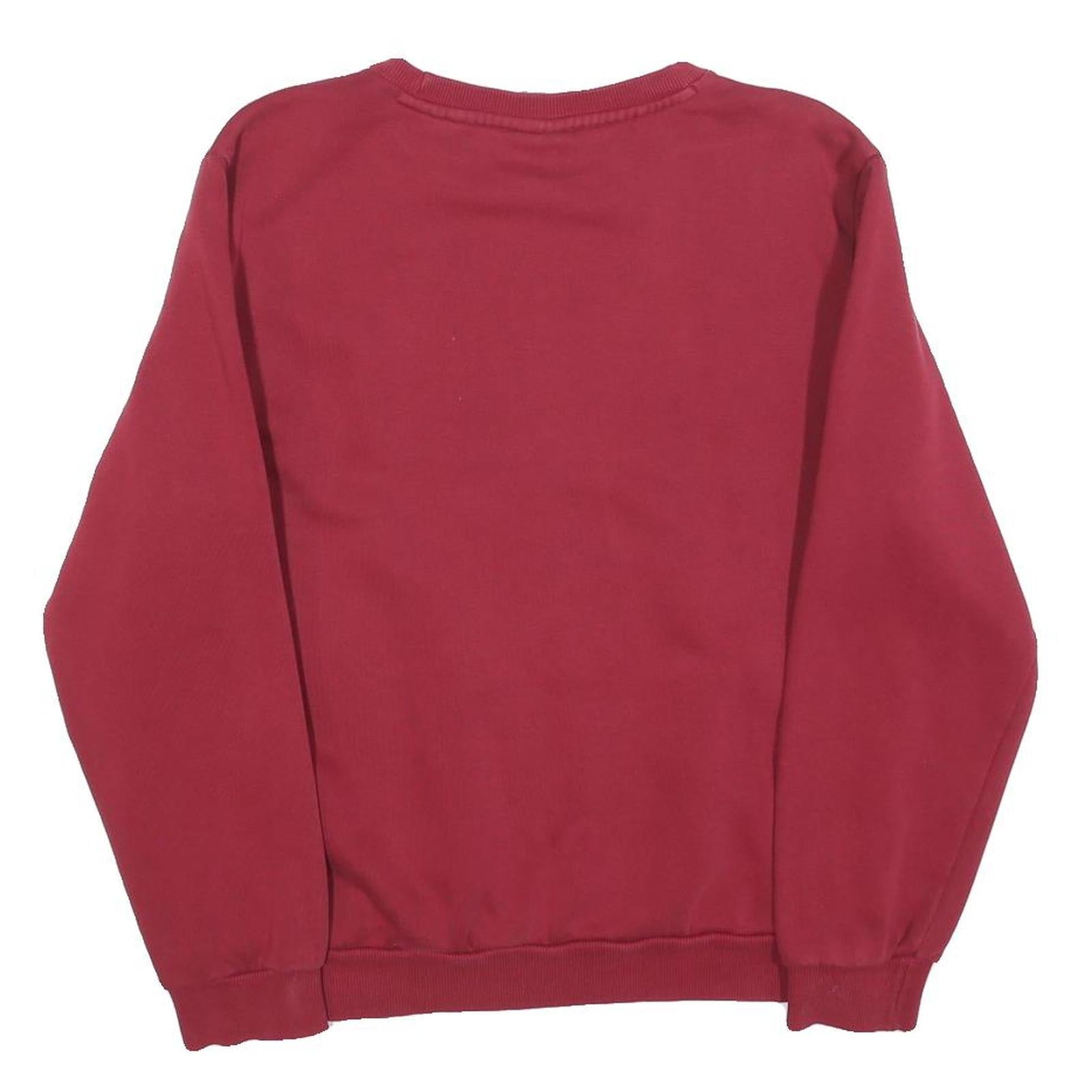 PUMA Mens Red Crew Neck S Cotton Blend Sweatshirt Logo Print