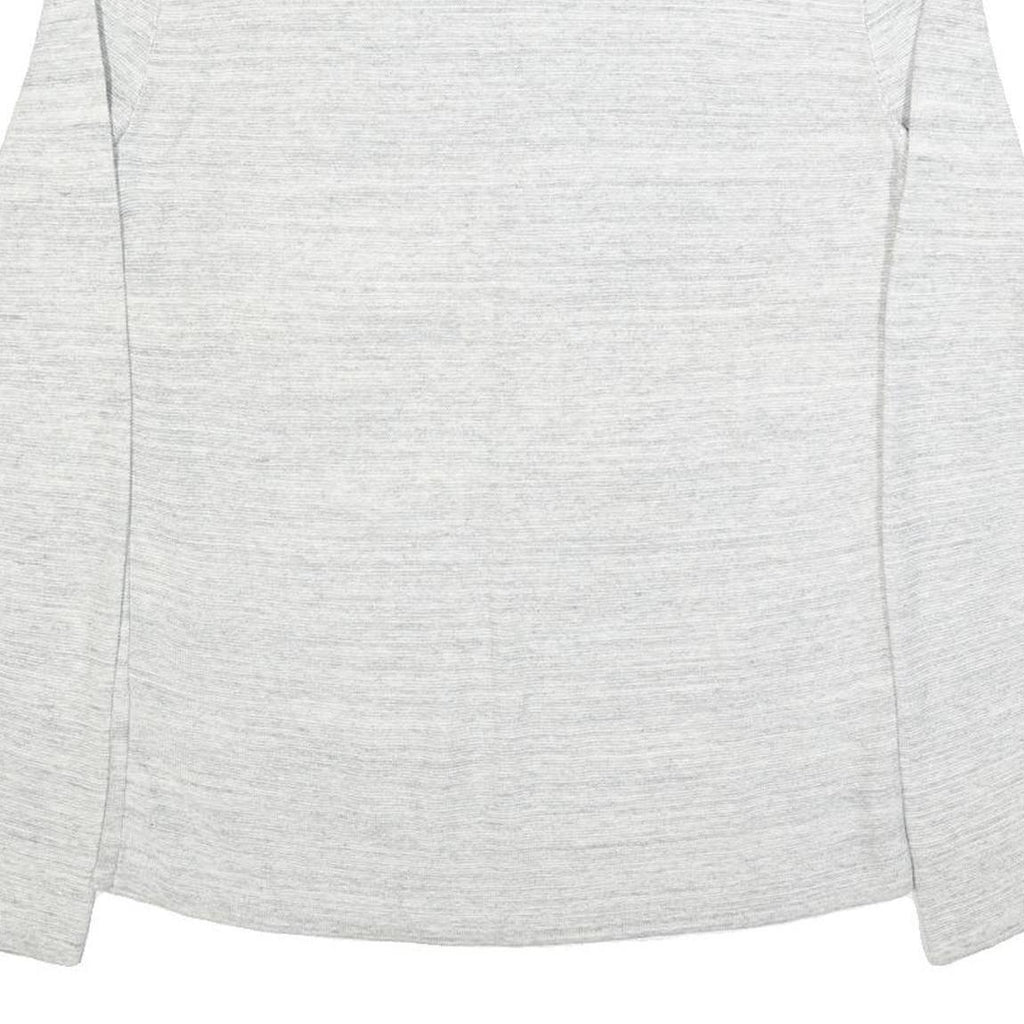 HILFIGER DENIM Mens Grey Plain Cotton Crew Neck Basic Knit Jumper S Casual