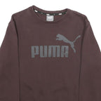 PUMA Mens Maroon Cotton Blend Crew Neck S Sweatshirt Sportswear Pullover