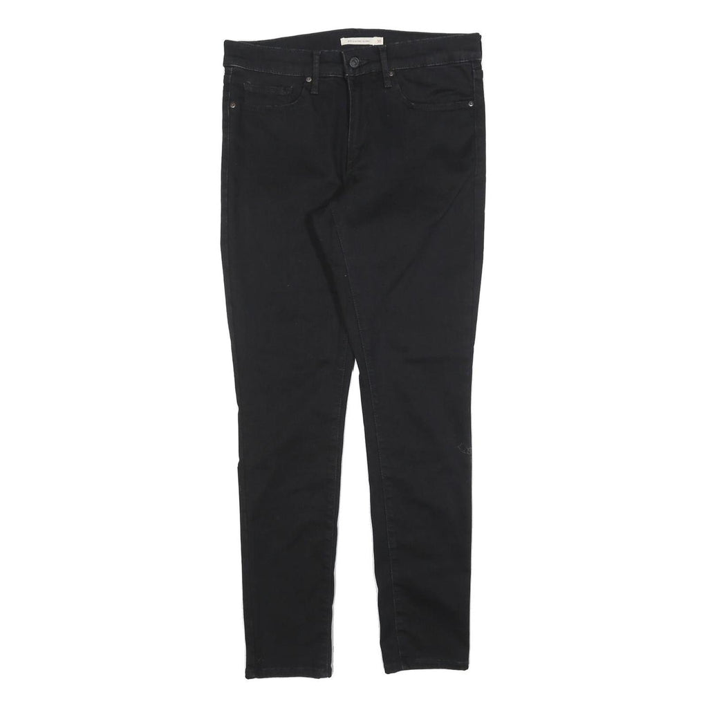 LEVI'S Womens Slim Fit Black Slim Jeans Denim W30 L30 311 Zip Closure