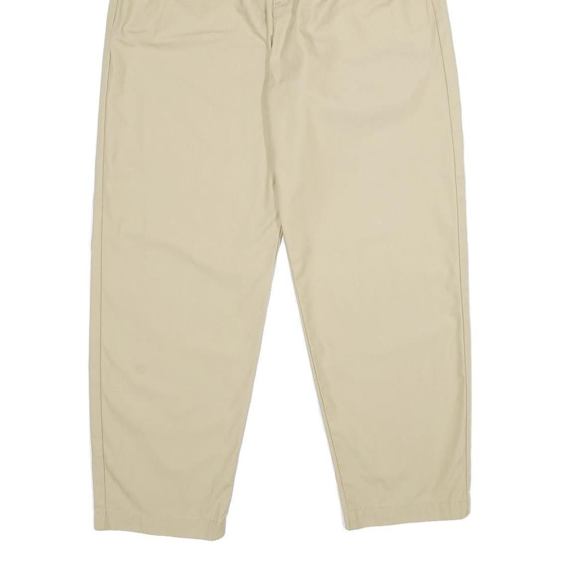 LEVI'S Womens Cotton Blend Beige Loose Straight Trousers W26 L28 Casual