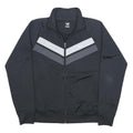 NIKE Mens Black & Grey Track Jacket M Polyester Zip Sports Casual