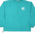 CHAMPION Mens Blue Green Hooded Nylon Jacket XL Windbreaker Zip Lightweight