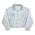 Mens Light Blue Denim Jacket XL Cotton Button Closure Casual Classic Fit
