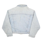 Mens Light Blue Denim Jacket XL Cotton Button Closure Casual Classic Fit