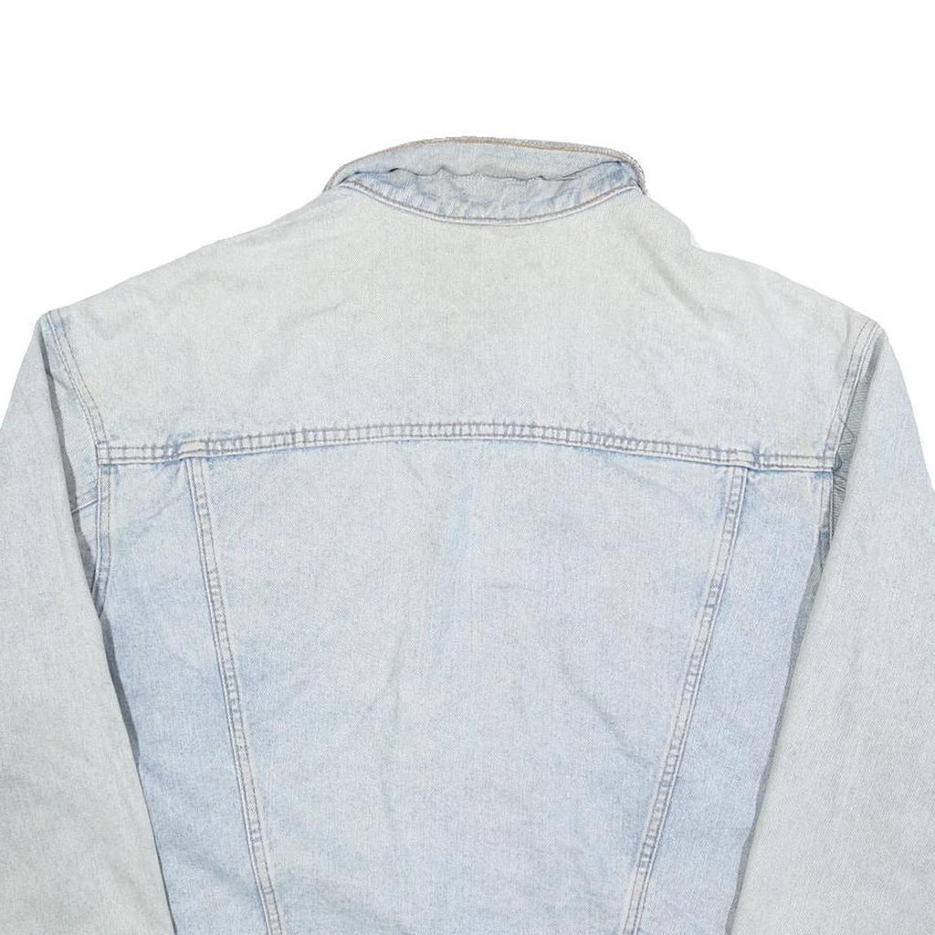 Mens Light Blue Denim Jacket XL Cotton Button Closure Casual Classic Fit