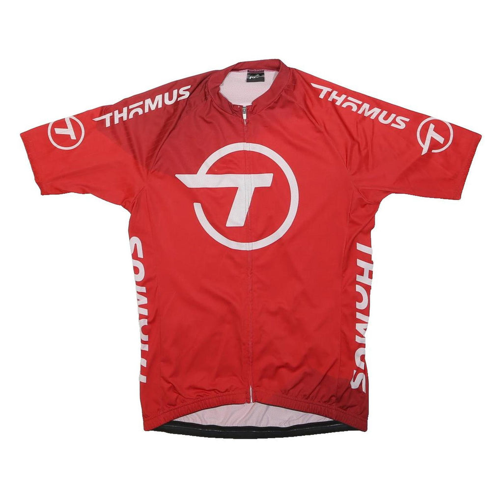 NORTHWAVE Womens Red Graphic Cycling T-Shirt XL Short Sleeve Crew Neck Thamus