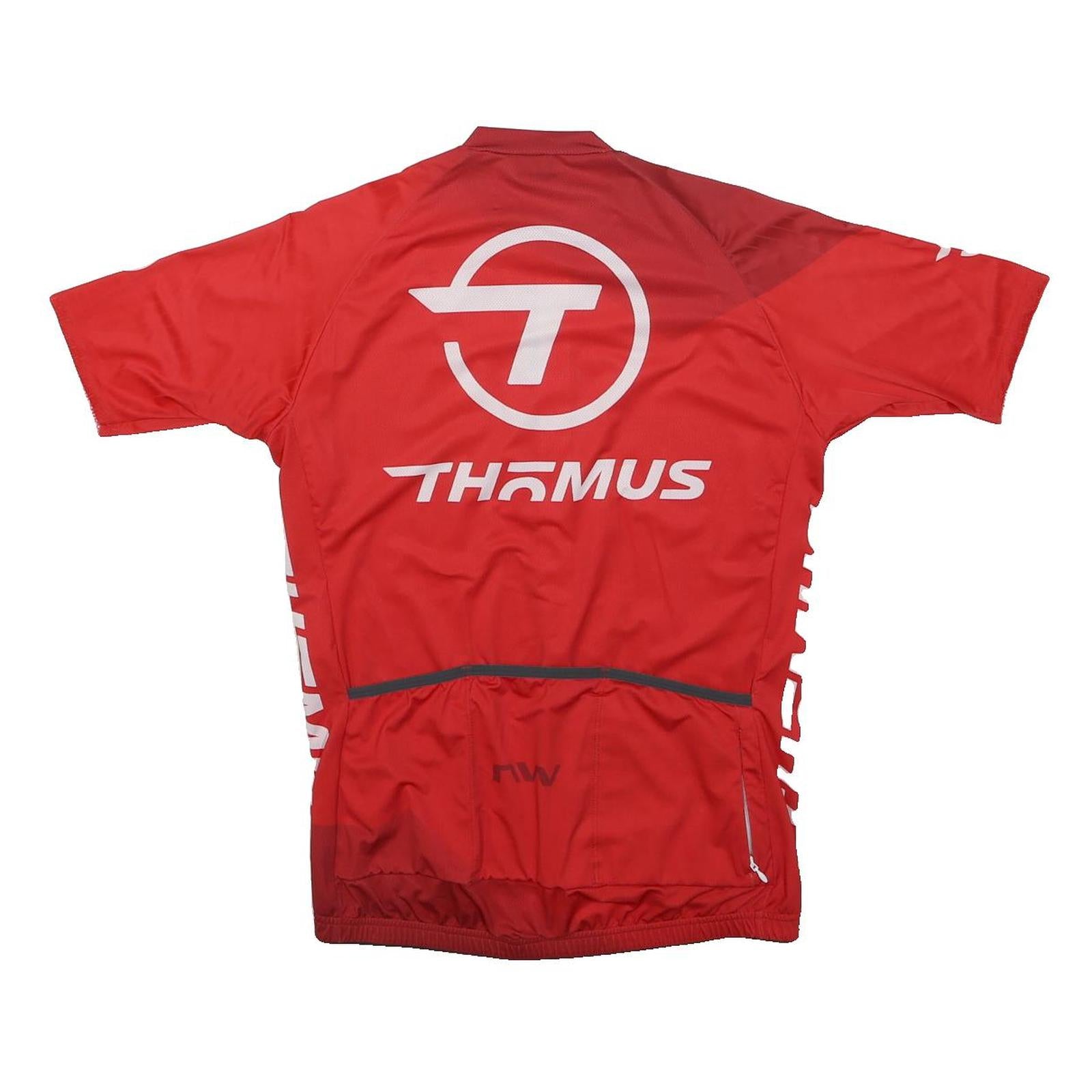 NORTHWAVE Womens Red Graphic Cycling T-Shirt XL Short Sleeve Crew Neck Thamus