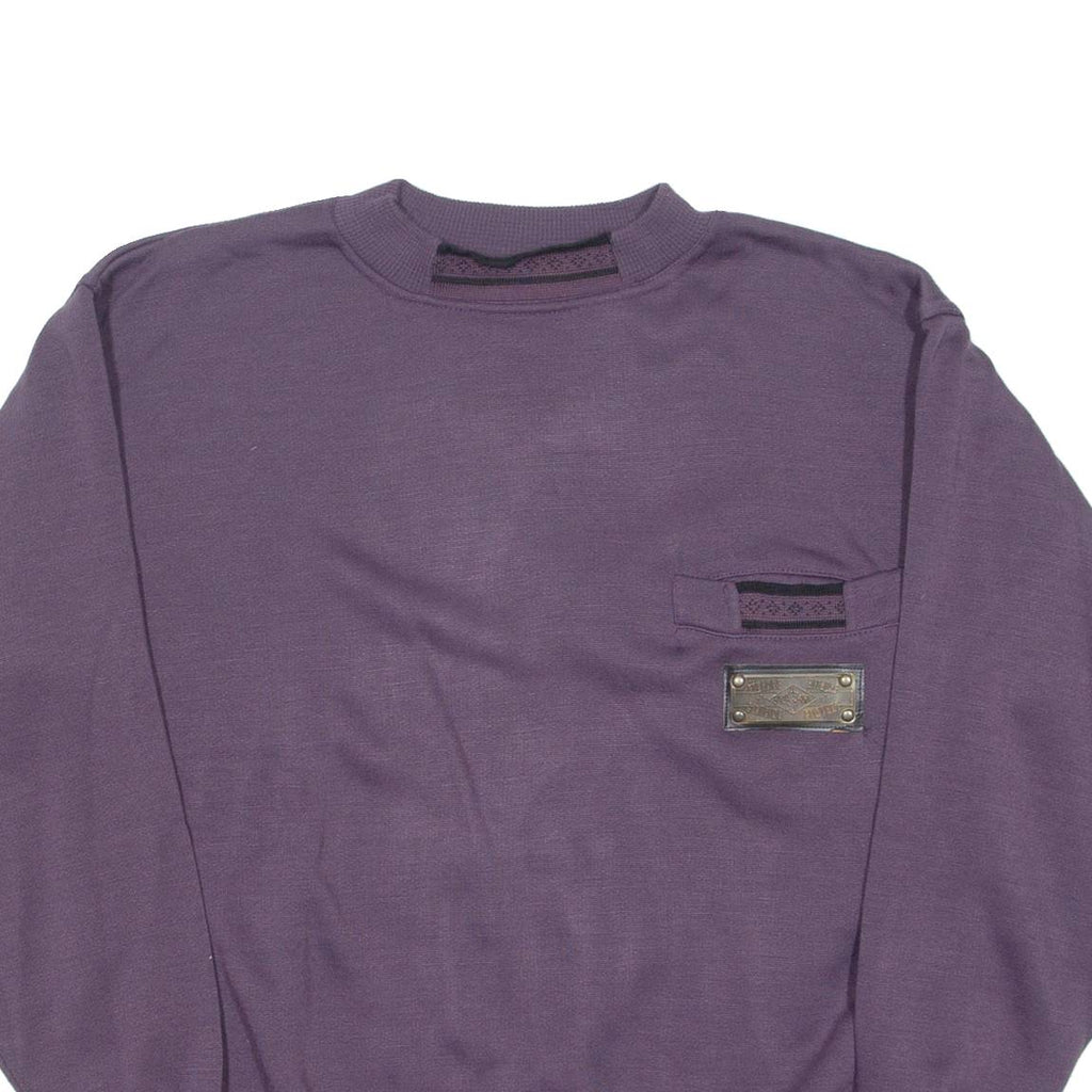 POP LINE Mens Sweatshirt Purple Crew Neck S