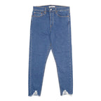 LEVI'S Wedgie Skinny Womens Jeans Blue Slim Skinny Denim Regular W30 L28 Raw Hem