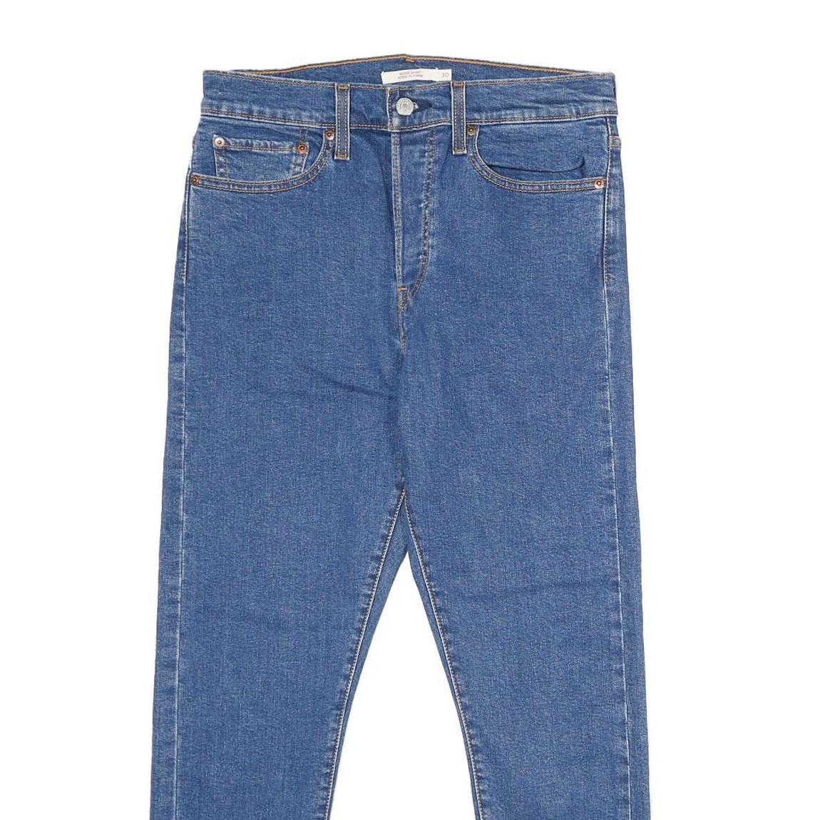 LEVI'S Wedgie Skinny Womens Jeans Blue Slim Skinny Denim Regular W30 L28 Raw Hem