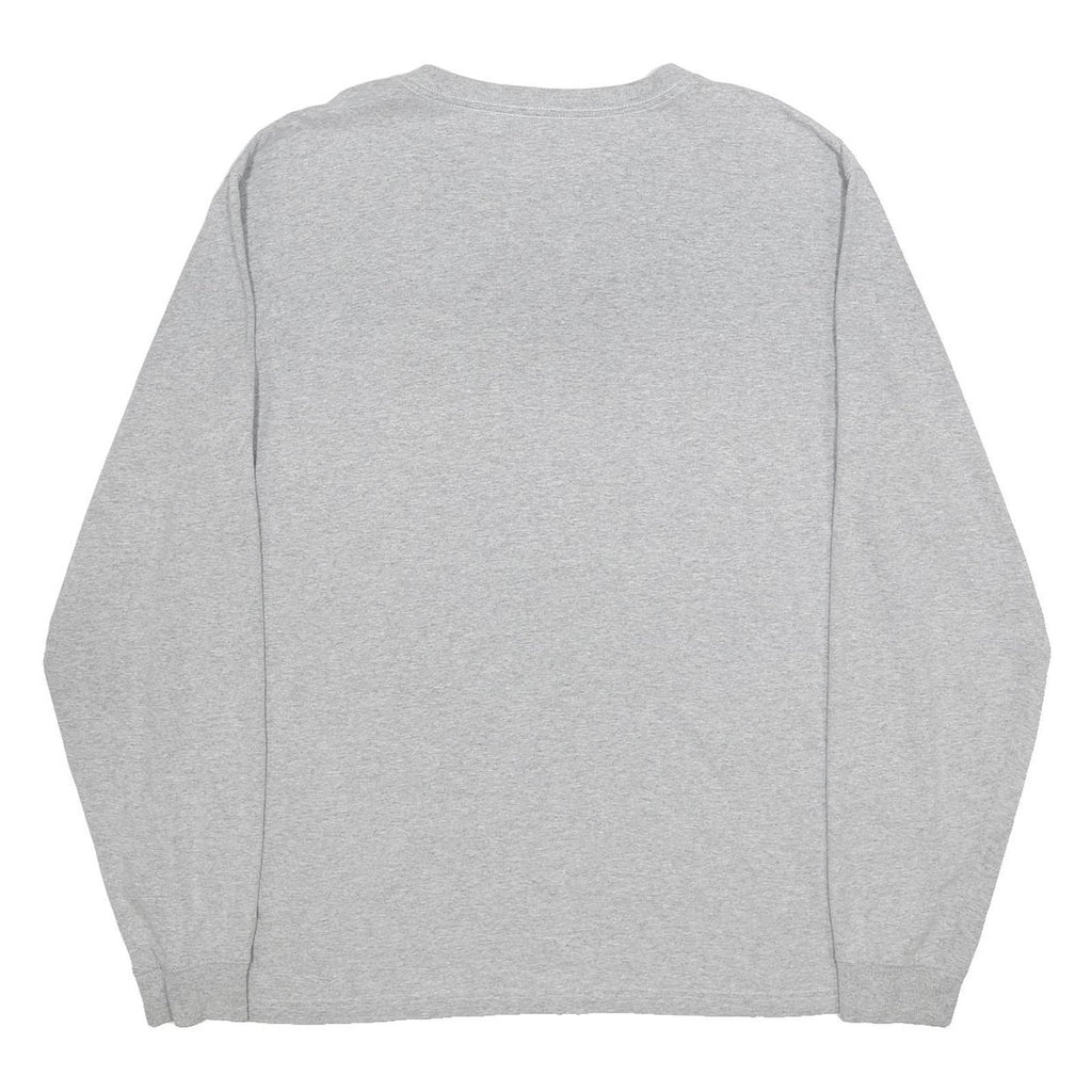 CARHARTT Mens Grey Long Sleeve Crew Neck T-Shirt XL Cotton Blend Logo Print