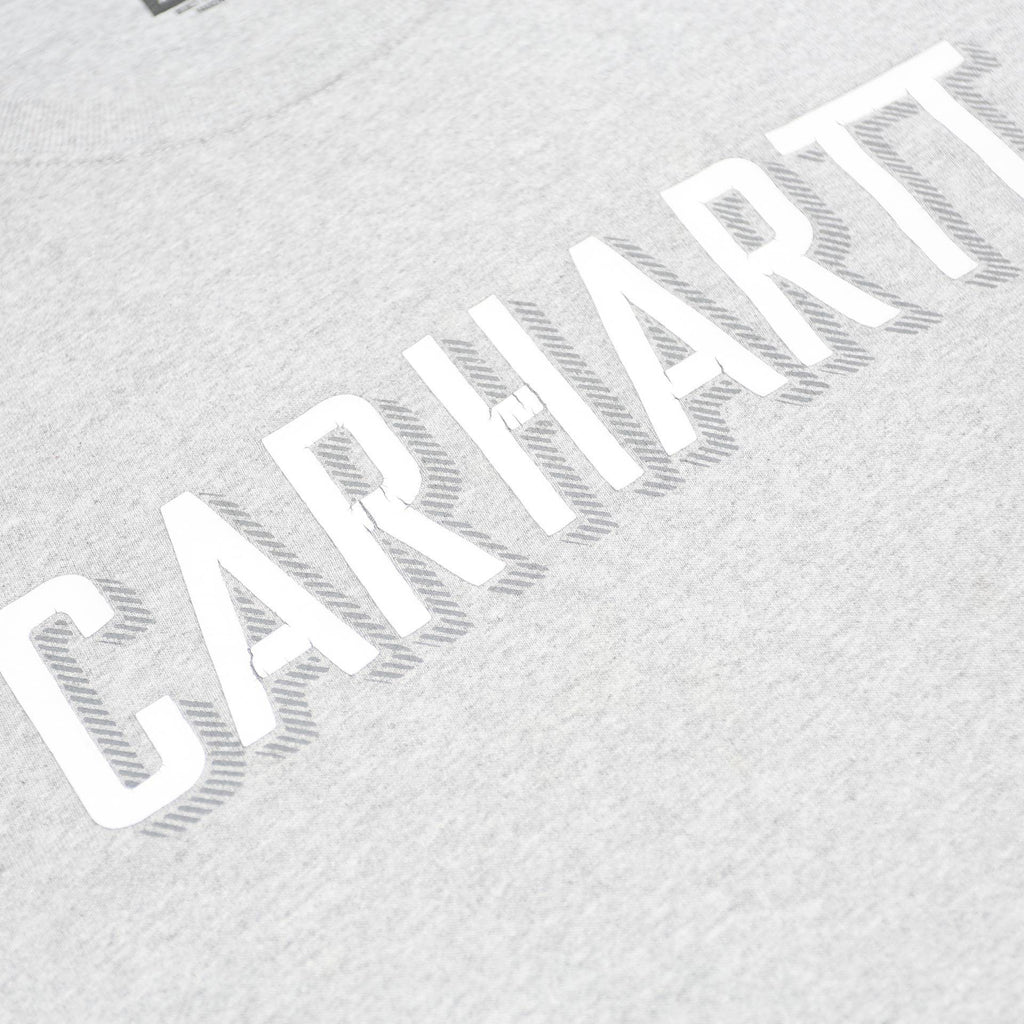 CARHARTT Mens Grey Long Sleeve Crew Neck T-Shirt XL Cotton Blend Logo Print