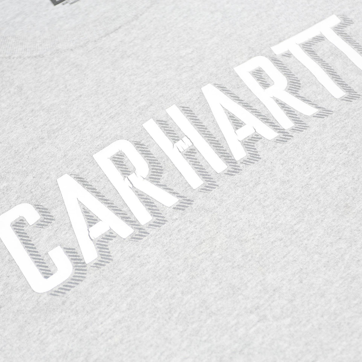 CARHARTT Mens Grey Long Sleeve Crew Neck T-Shirt XL Cotton Blend Logo Print