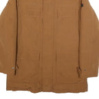 MICHAEL KORS Mens Brown Jacket S Nylon Plain Zip Closure Stylish Lightweight