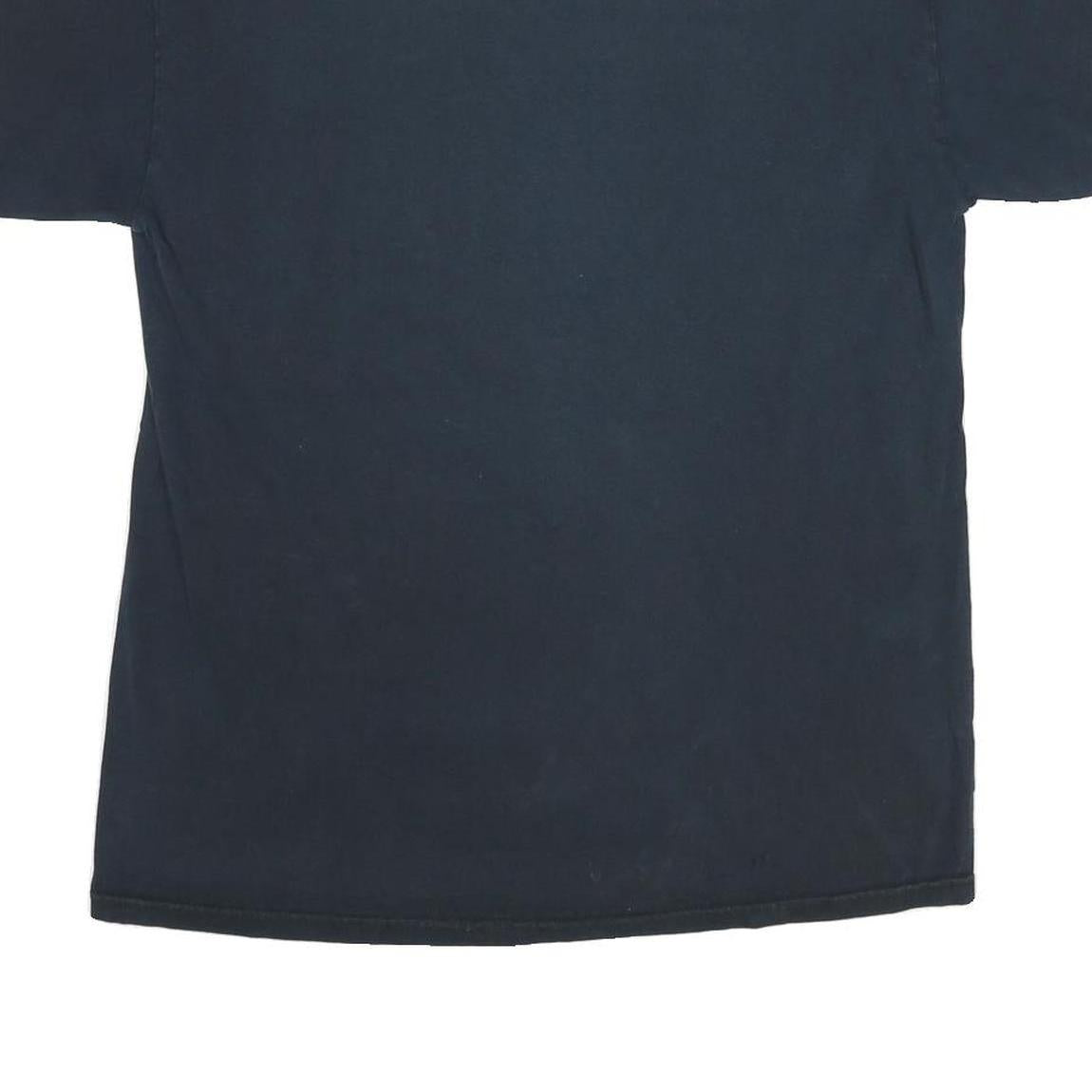 GILDAN Mens Black Chicago Blues Graphic T-Shirt L Short Sleeve Crew Neck Cotton