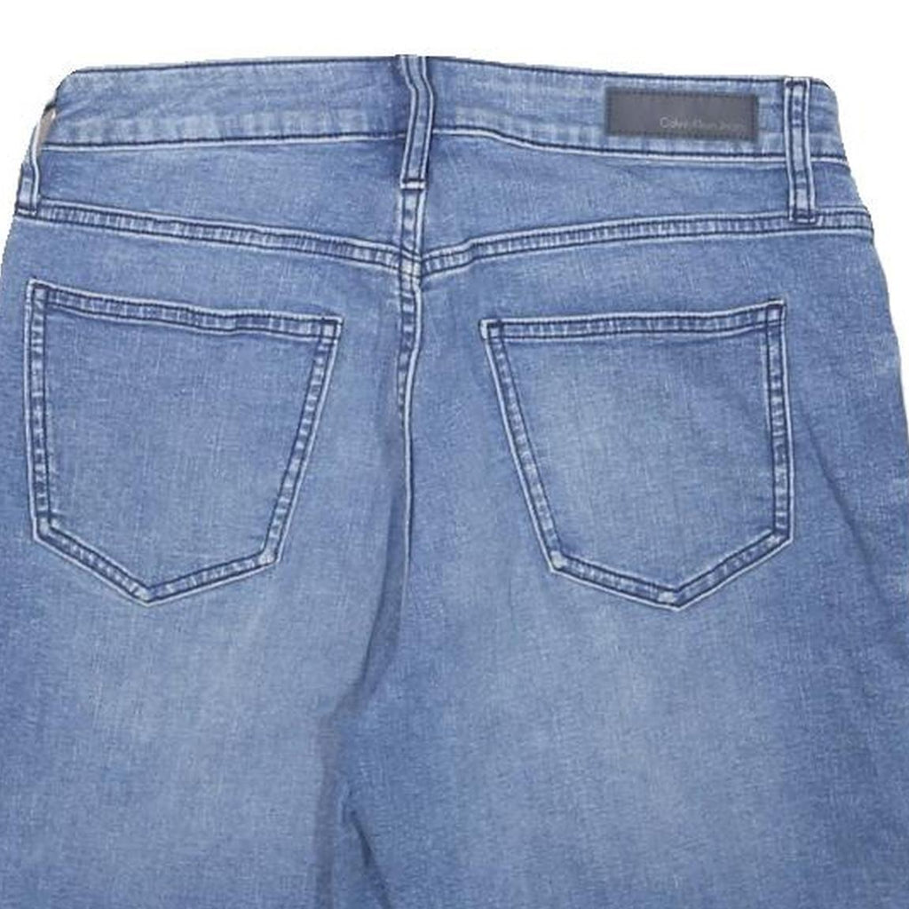 CALVIN KLEIN Womens Denim Blue Casual Shorts M W28 Lightweight Cotton Blend