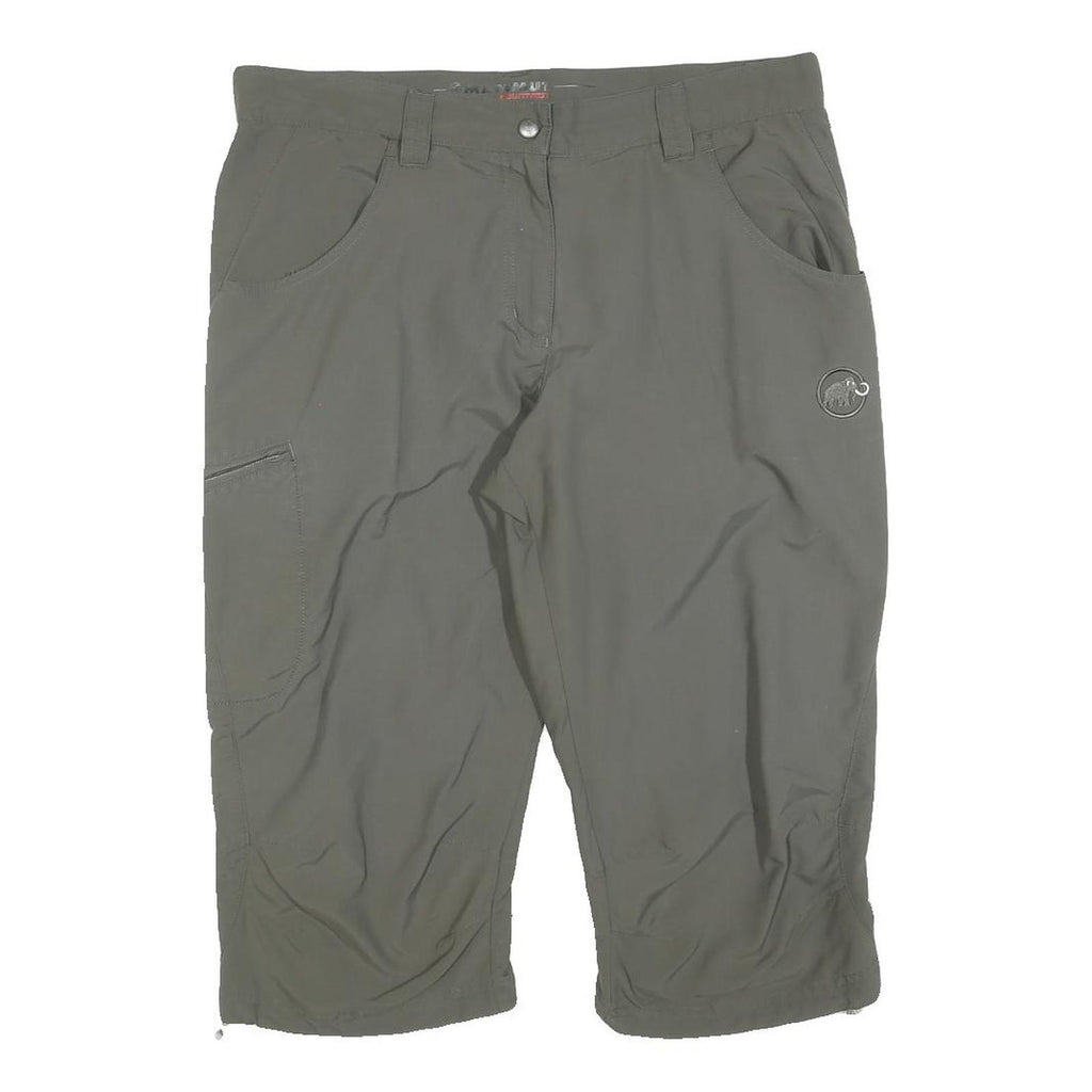 MAMMUT Womens Shorts Green Casual L W34 Polyester Blend Outdoor Zip Pocket