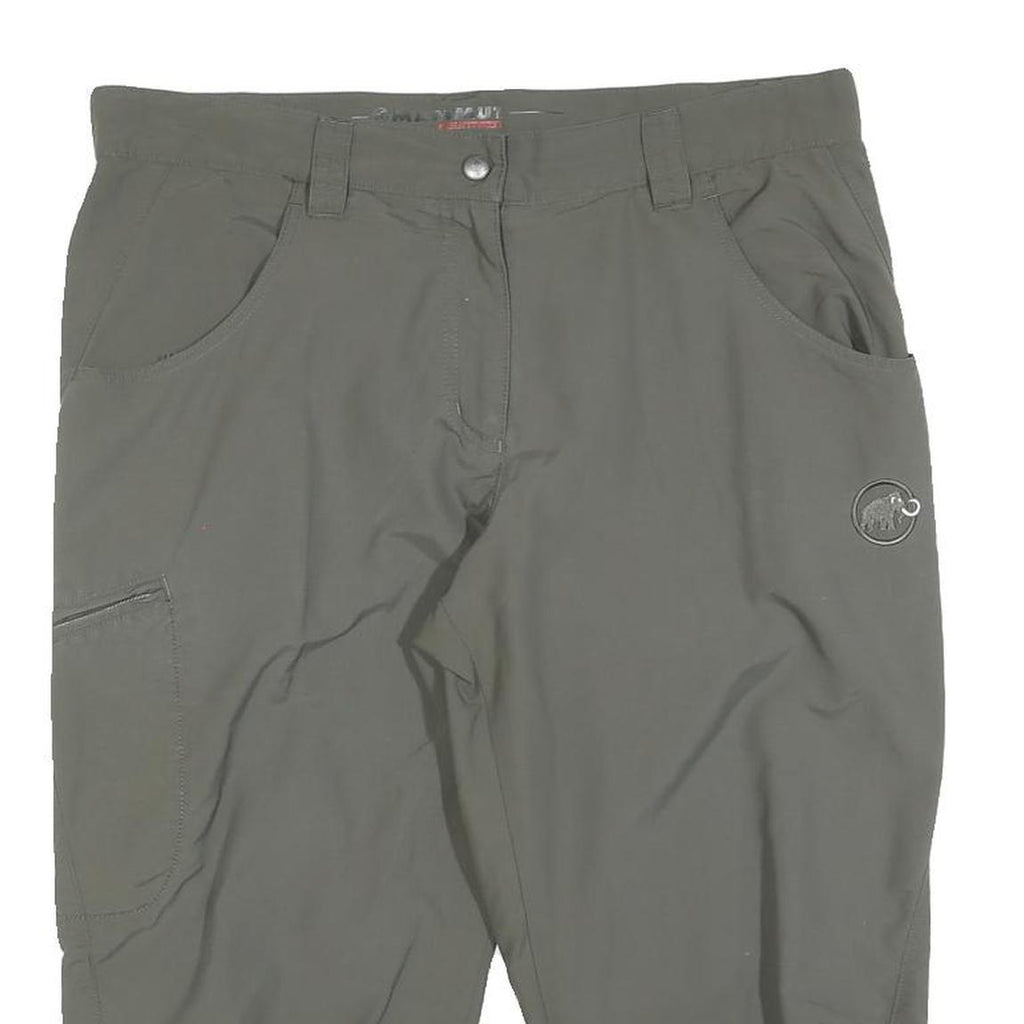 MAMMUT Womens Shorts Green Casual L W34 Polyester Blend Outdoor Zip Pocket