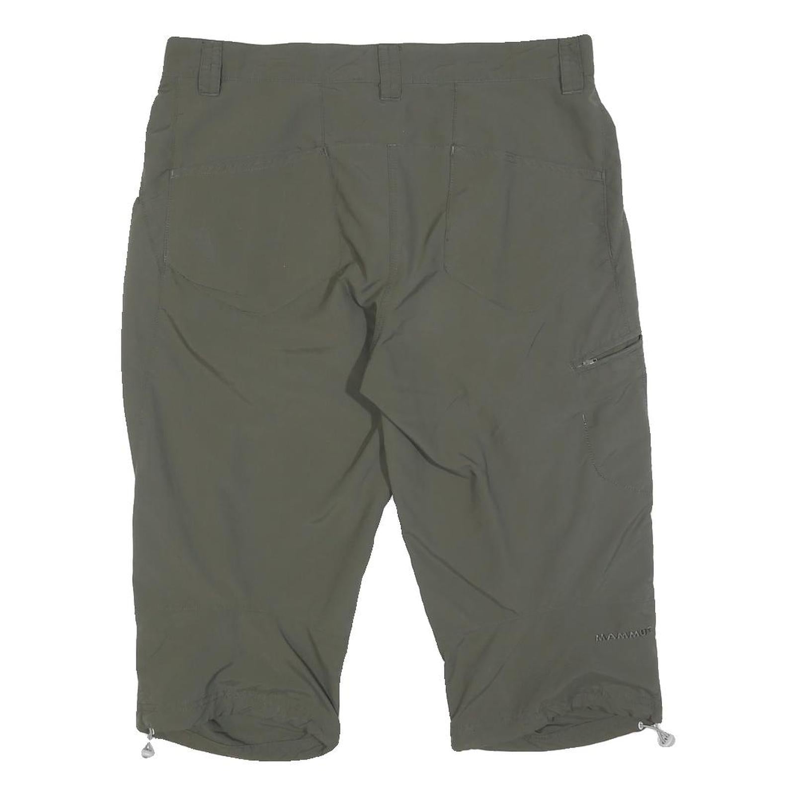 MAMMUT Womens Shorts Green Casual L W34 Polyester Blend Outdoor Zip Pocket
