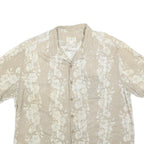 OCEAN & COAST Mens Beige & Cream Floral Pattern Shirt 2XL Casual Holiday Style