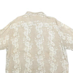 OCEAN & COAST Mens Beige & Cream Floral Pattern Shirt 2XL Casual Holiday Style
