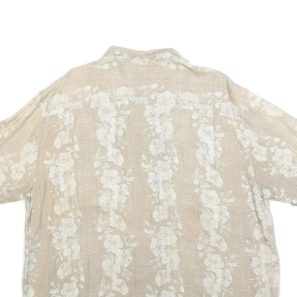 OCEAN & COAST Mens Beige & Cream Floral Pattern Shirt 2XL Casual Holiday Style