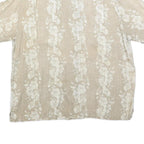 OCEAN & COAST Mens Beige & Cream Floral Pattern Shirt 2XL Casual Holiday Style